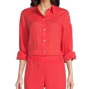 Lilly Pulitzer Stevey Relaxed Button Down in Mizner Red